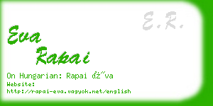 eva rapai business card